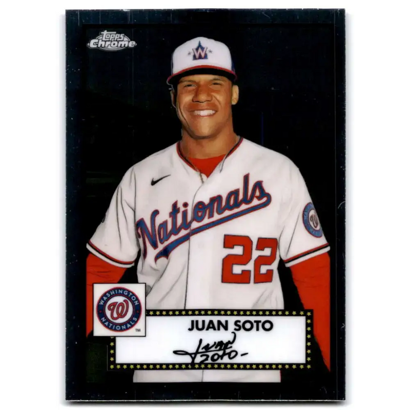 2021 Topps Chrome Platinum Anniversary #144 Juan Soto NM-MT Washington Nationals Baseball Card - Baseball Card Single