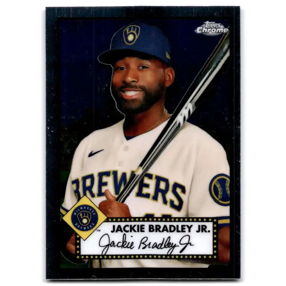 2021 Topps Chrome Platinum Anniversary #147 Jackie Bradley Jr. NM-MT Milwaukee Brewers Baseball Card - Baseball Card
