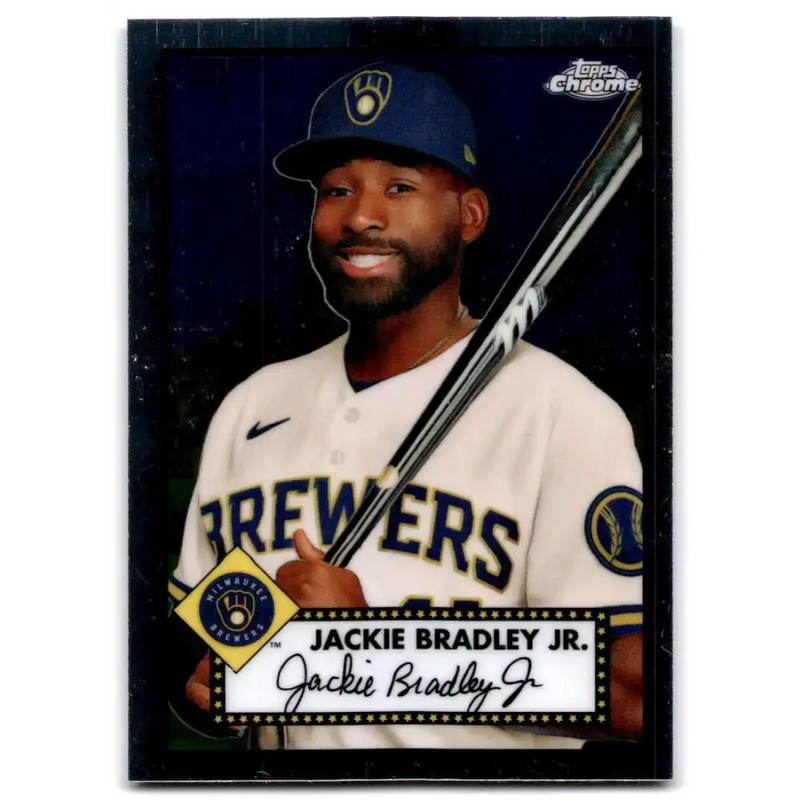 2021 Topps Chrome Platinum Anniversary #147 Jackie Bradley Jr. NM-MT Milwaukee Brewers Baseball Card - Baseball Card