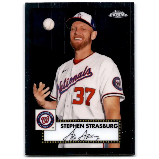 2021 Topps Chrome Platinum Anniversary #176 Stephen Strasburg NM-MT Washington Nationals Baseball Card - Baseball Card
