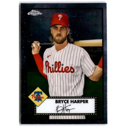 2021 Topps Chrome Platinum Anniversary #185 Bryce Harper NM-MT Philadelphia Phillies Baseball Card - Baseball Card