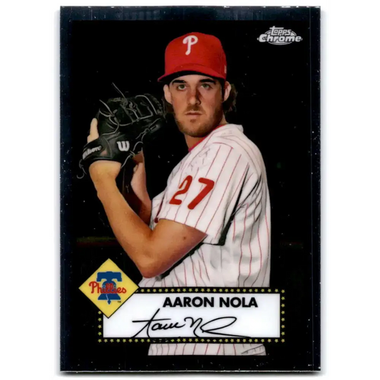 2021 Topps Chrome Platinum Anniversary #206 Aaron Nola NM-MT Philadelphia Phillies Baseball Card - Baseball Card Single