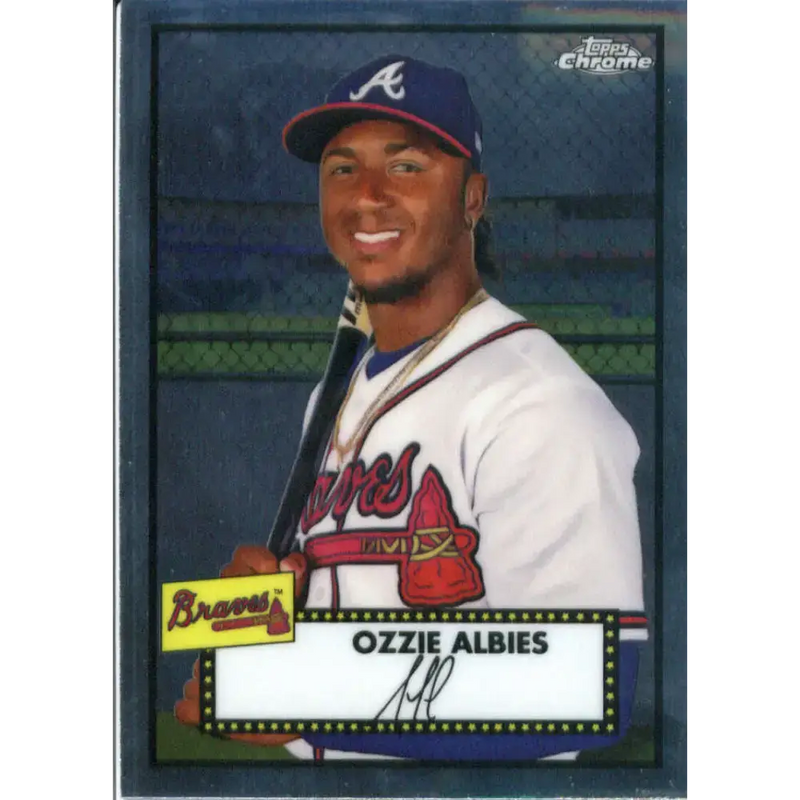 2021 Topps Chrome Platinum Anniversary #234 Ozzie Albies NM-MT Atlanta Braves Baseball Card - Baseball Card Single