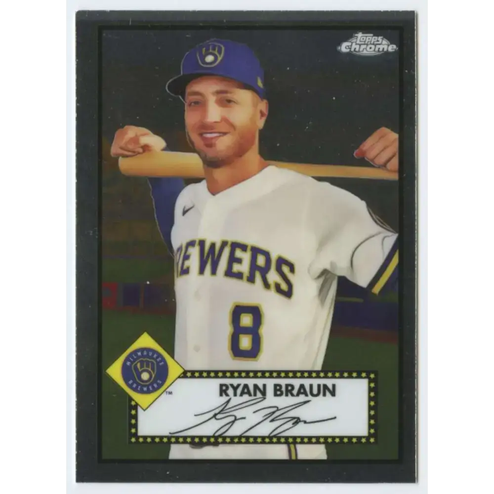 2021 Topps Chrome Platinum Anniversary #288 Ryan Braun NM-MT Milwaukee Brewers Baseball Card - Baseball Card Single
