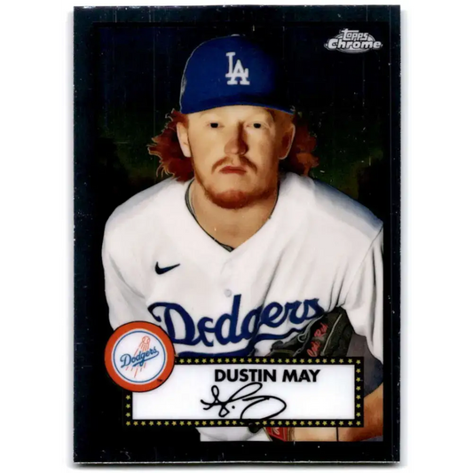 2021 Topps Chrome Platinum Anniversary #302 Dustin May NM-MT Los Angeles Dodgers Baseball Card - Baseball Card Single