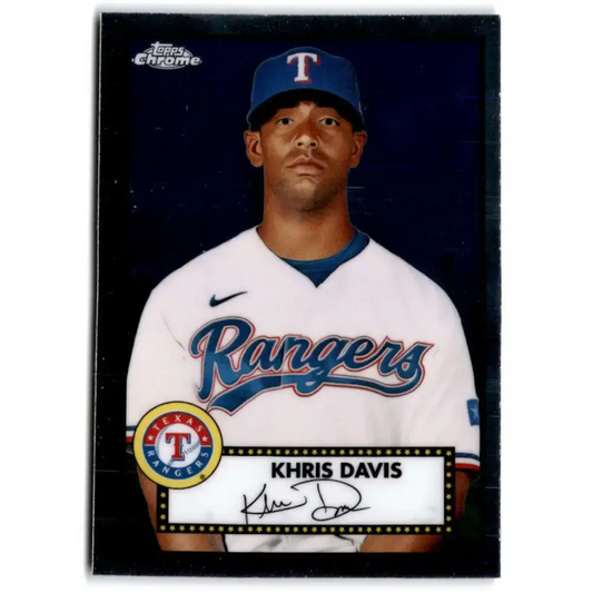 2021 Topps Chrome Platinum Anniversary #306 Khris Davis NM-MT Texas Rangers Baseball Card - Baseball Card Single