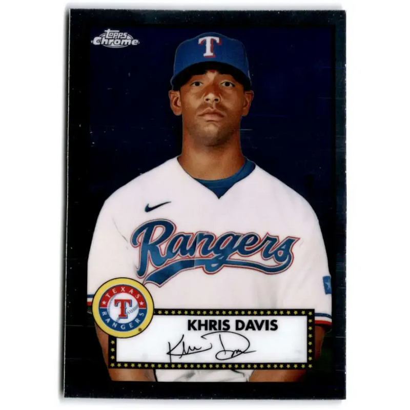 2021 Topps Chrome Platinum Anniversary #306 Khris Davis NM-MT Texas Rangers Baseball Card - Baseball Card Single