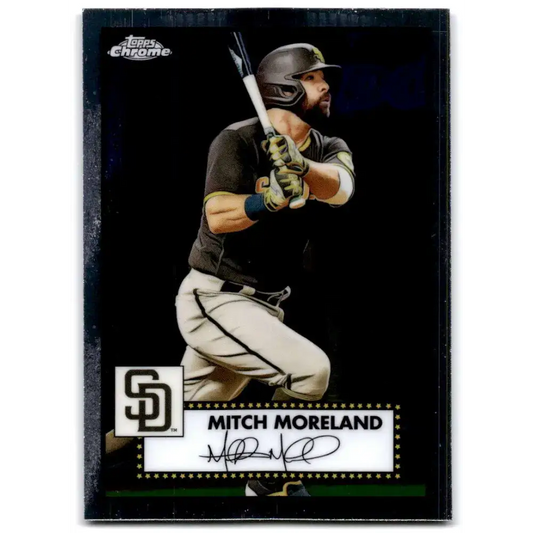 2021 Topps Chrome Platinum Anniversary #314 Mitch Moreland NM-MT San Diego Padres Baseball Card - Baseball Card Single