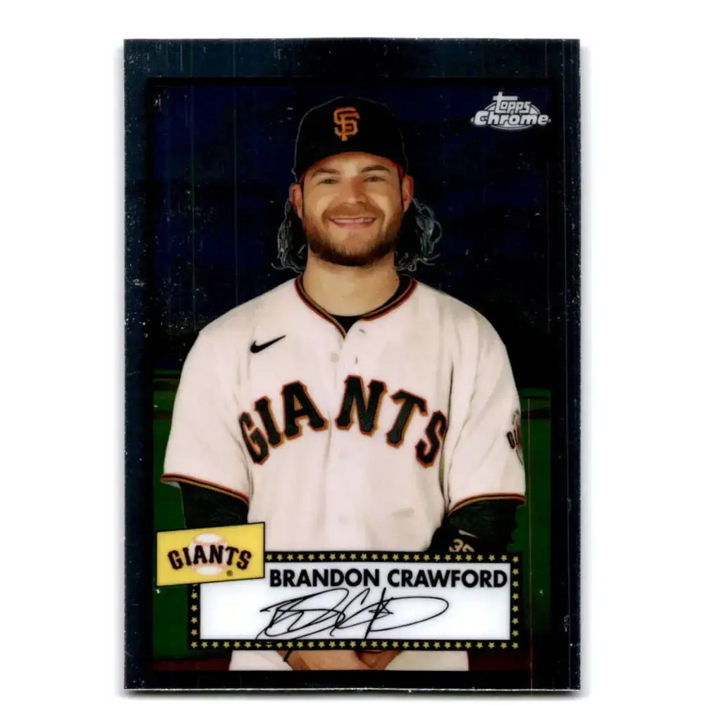 2021 Topps Chrome Platinum Anniversary #331 Brandon Crawford NM-MT San Francisco Giants Baseball Card - Baseball Card
