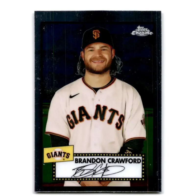 2021 Topps Chrome Platinum Anniversary #331 Brandon Crawford NM-MT San Francisco Giants Baseball Card - Baseball Card