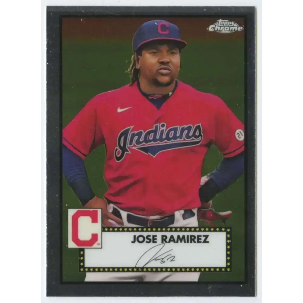 2021 Topps Chrome Platinum Anniversary #342 Jose Ramirez NM-MT Cleveland Indians Baseball Card - Baseball Card Single
