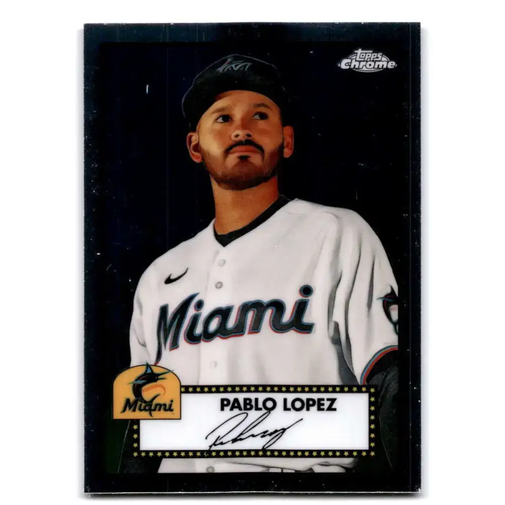 2021 Topps Chrome Platinum Anniversary #352 Pablo Lopez NM-MT Miami Marlins Baseball Card - Baseball Card Single