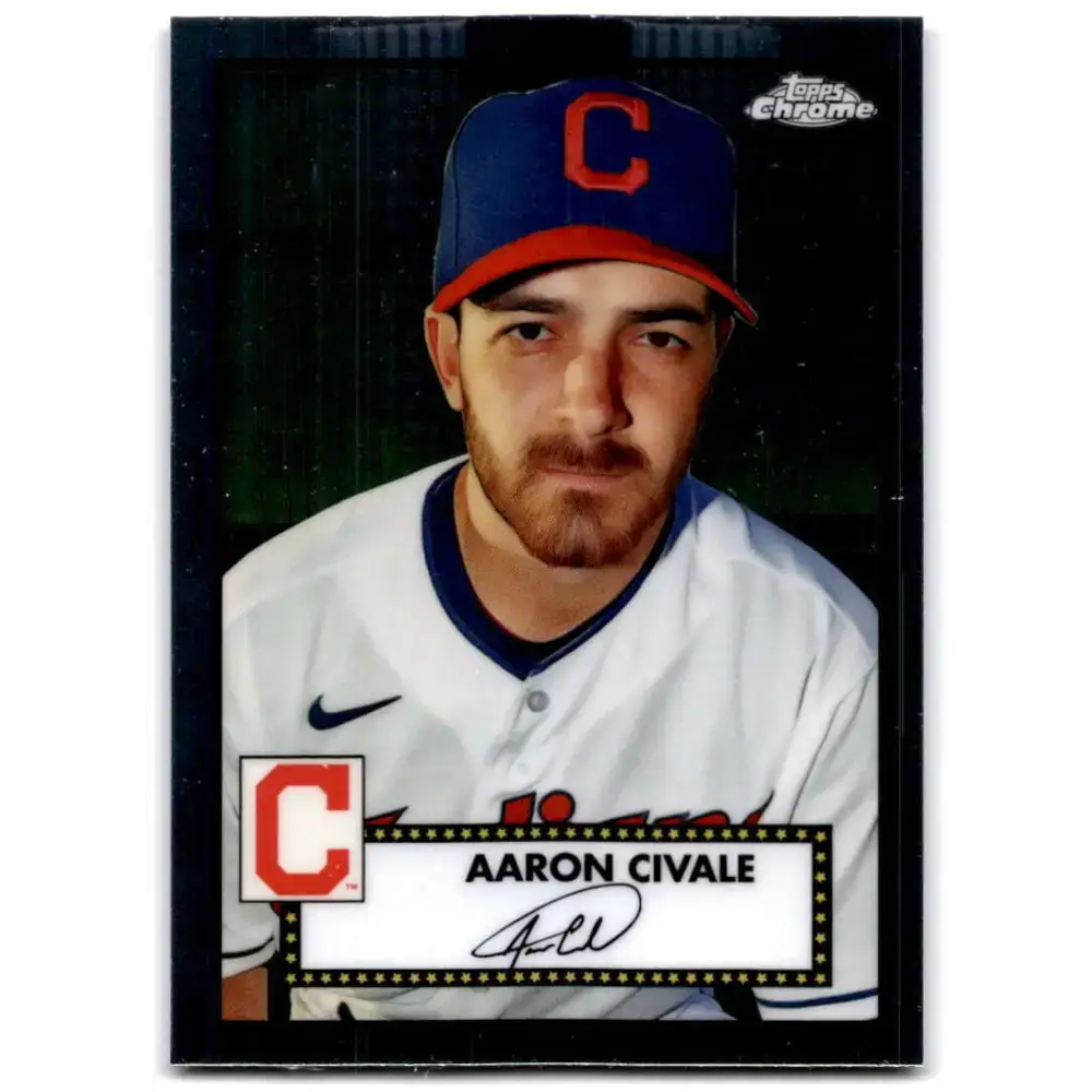2021 Topps Chrome Platinum Anniversary #411 Aaron Civale NM-MT Cleveland Indians Baseball Card - Baseball Card Single