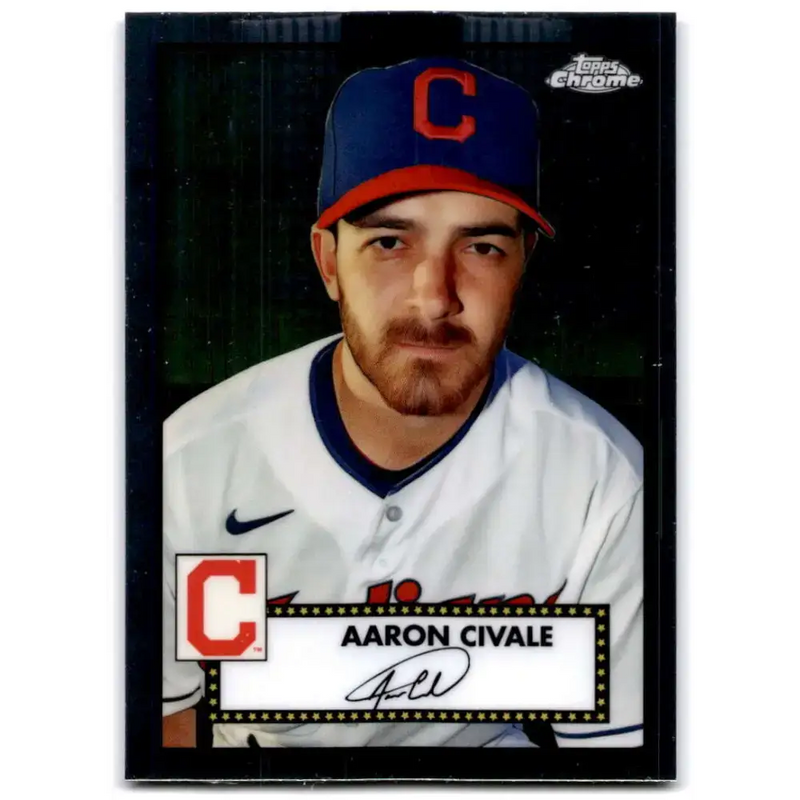 2021 Topps Chrome Platinum Anniversary #411 Aaron Civale NM-MT Cleveland Indians Baseball Card - Baseball Card Single