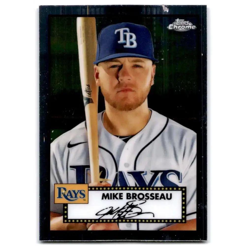 2021 Topps Chrome Platinum Anniversary #416 Mike Brosseau NM-MT Tampa Bay Rays Baseball Card - Baseball Card Single