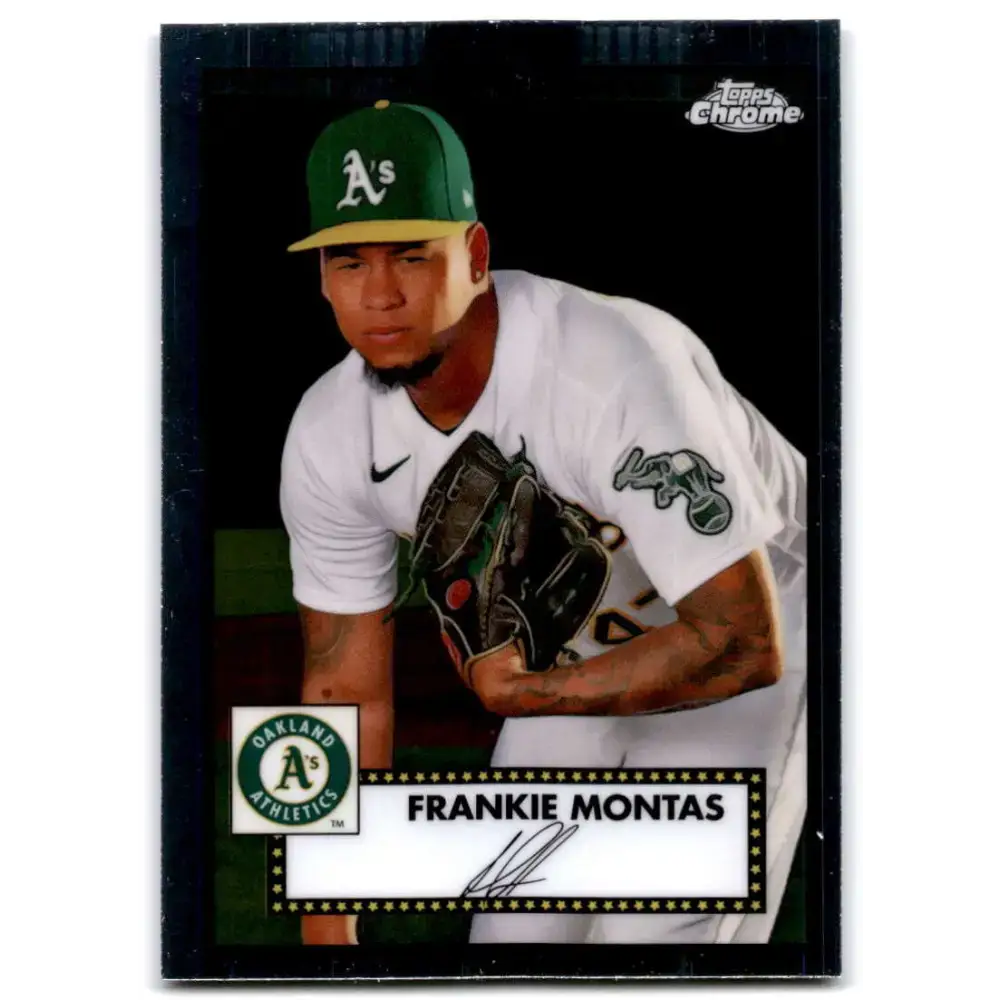 2021 Topps Chrome Platinum Anniversary #438 Frankie Montas NM-MT Oakland Athletics Baseball Card - Baseball Card Single
