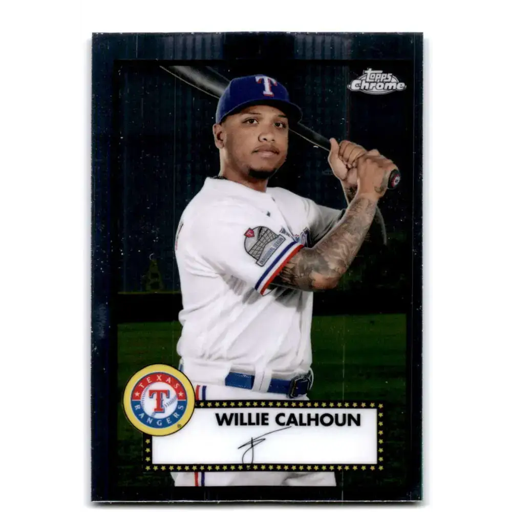 2021 Topps Chrome Platinum Anniversary #441 Willie Calhoun NM-MT Texas Rangers Baseball Card - Baseball Card Single