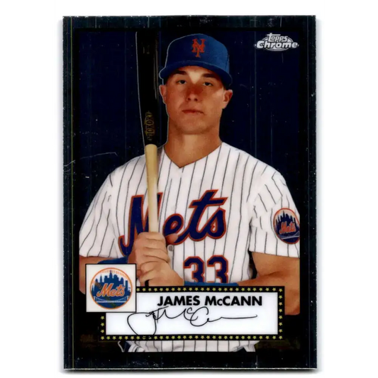 2021 Topps Chrome Platinum Anniversary #458 James McCann NM-MT New York Mets Baseball Card - Baseball Card Single