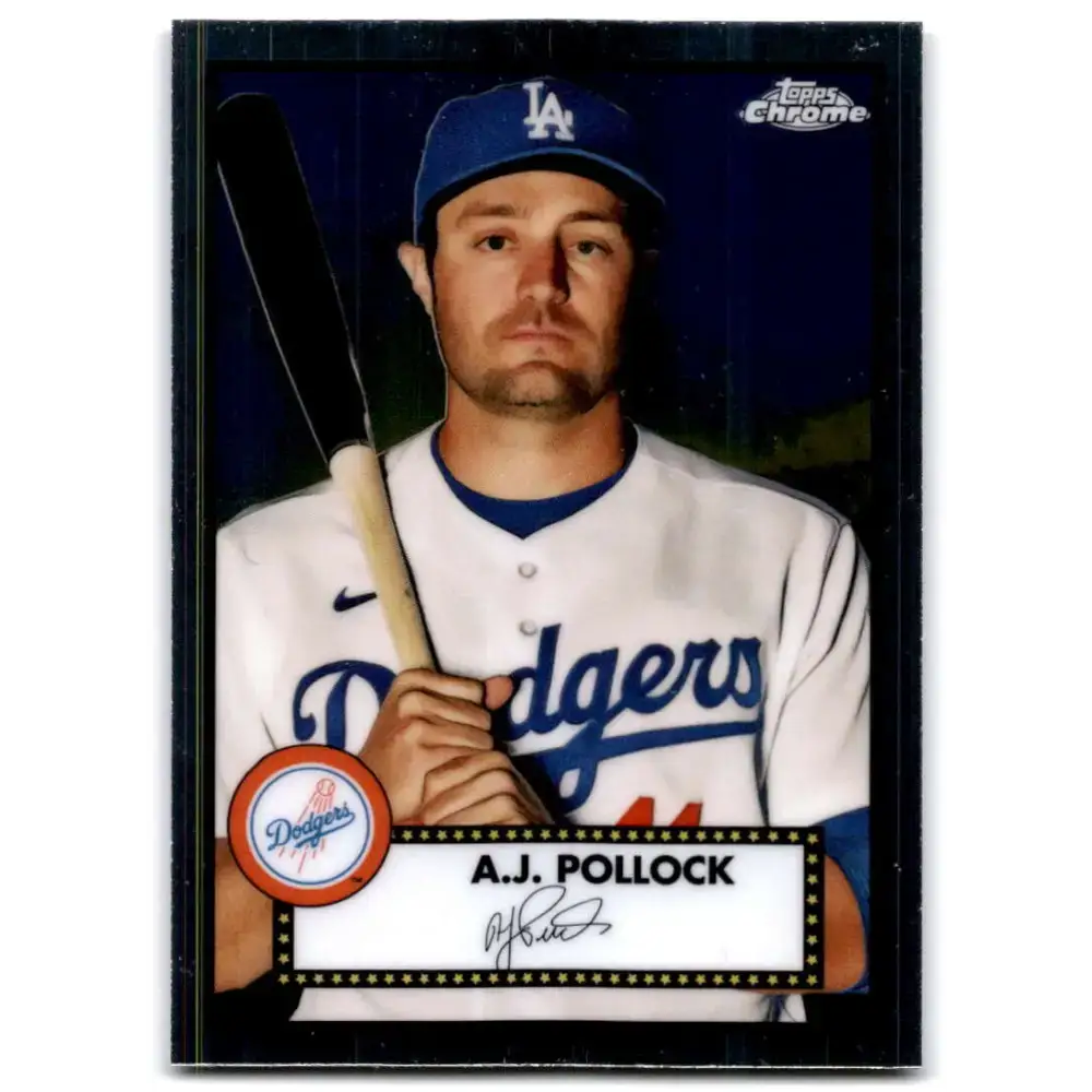 2021 Topps Chrome Platinum Anniversary #472 A.J. Pollock NM-MT Los Angeles Dodgers Baseball Card - Baseball Card Single