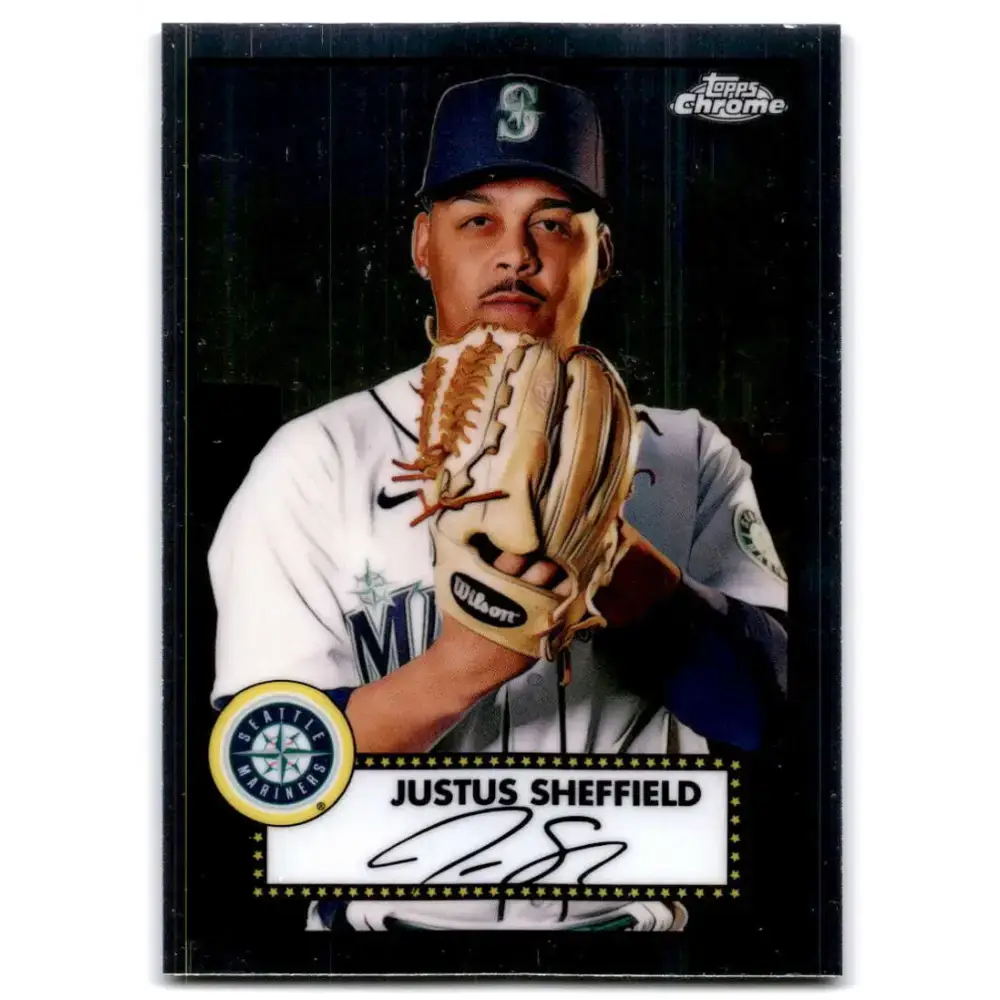 2021 Topps Chrome Platinum Anniversary #475 Justus Sheffield NM-MT Seattle Mariners Baseball Card - Baseball Card Single