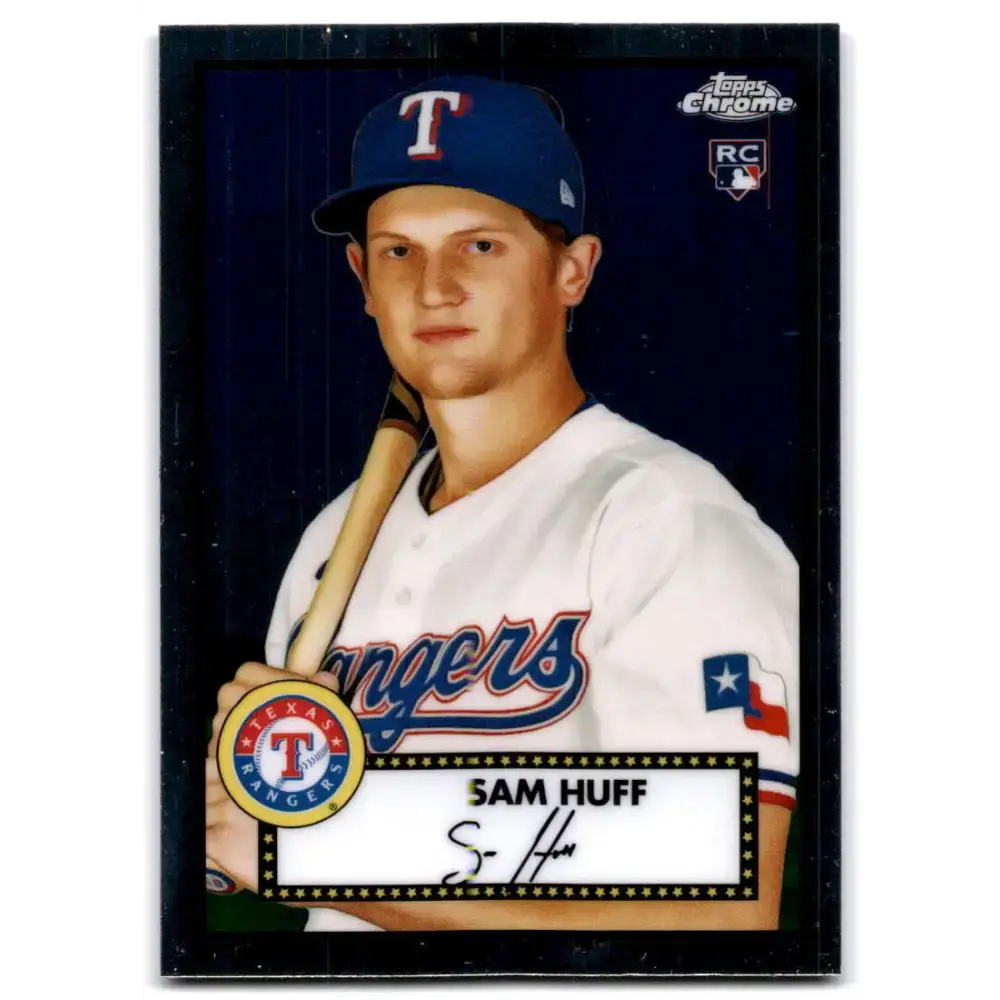 2021 Topps Chrome Platinum Anniversary #5 Sam Huff NM-MT RC Rookie Texas Rangers Baseball Card - Baseball Card Single