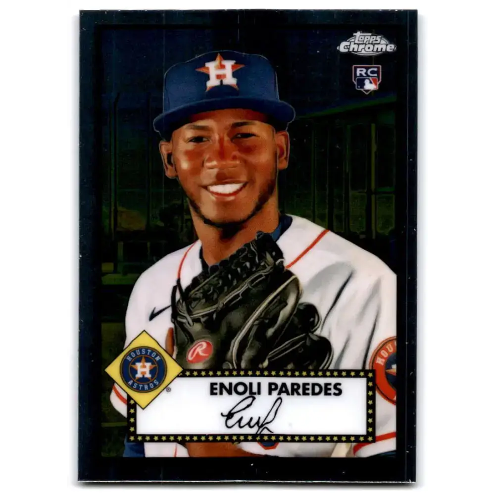 2021 Topps Chrome Platinum Anniversary #57 Enoli Paredes NM-MT RC Rookie Houston Astros Baseball Card - Baseball Card