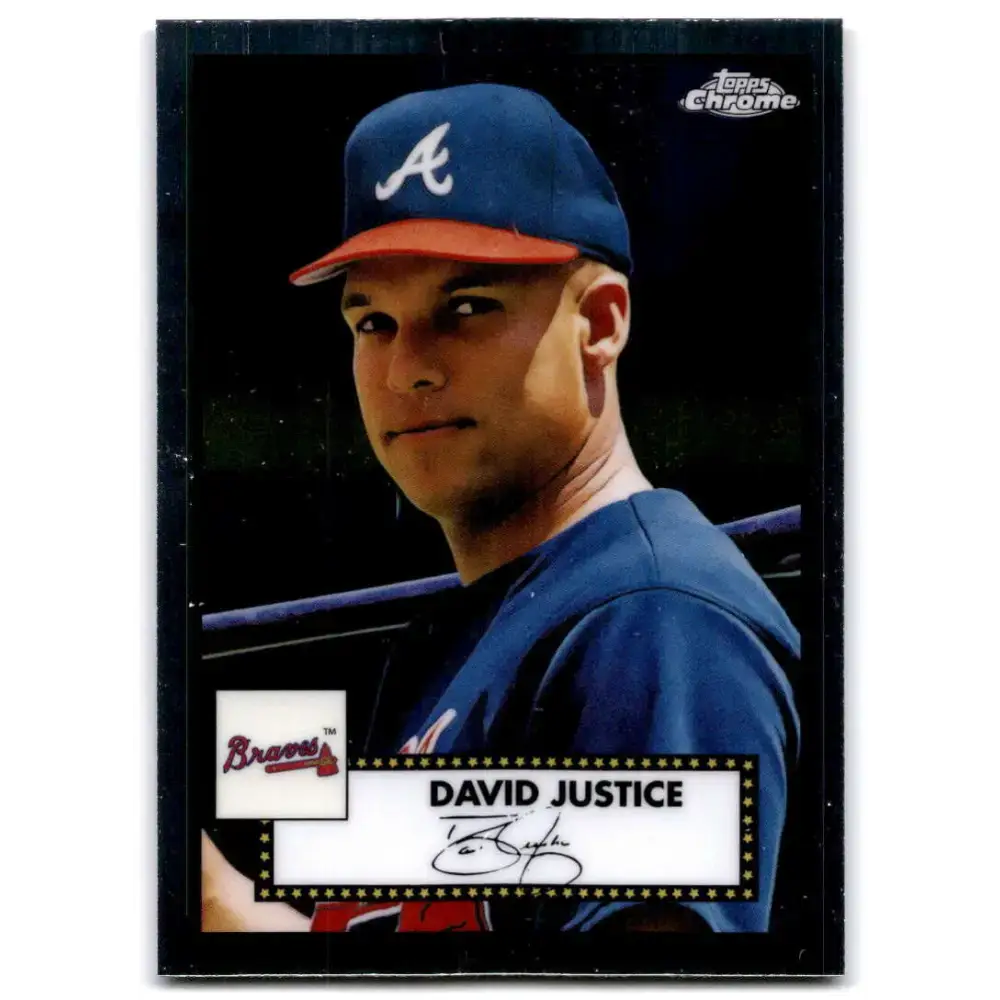 2021 Topps Chrome Platinum Anniversary #586 David Justice NM-MT Atlanta Braves Baseball Card - Baseball Card Single