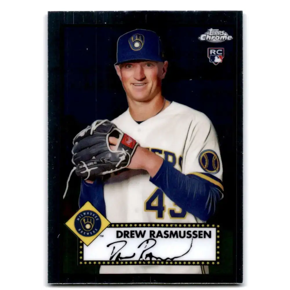 2021 Topps Chrome Platinum Anniversary #62 Drew Rasmussen NM-MT RC Rookie Milwaukee Brewers Baseball Card - Baseball