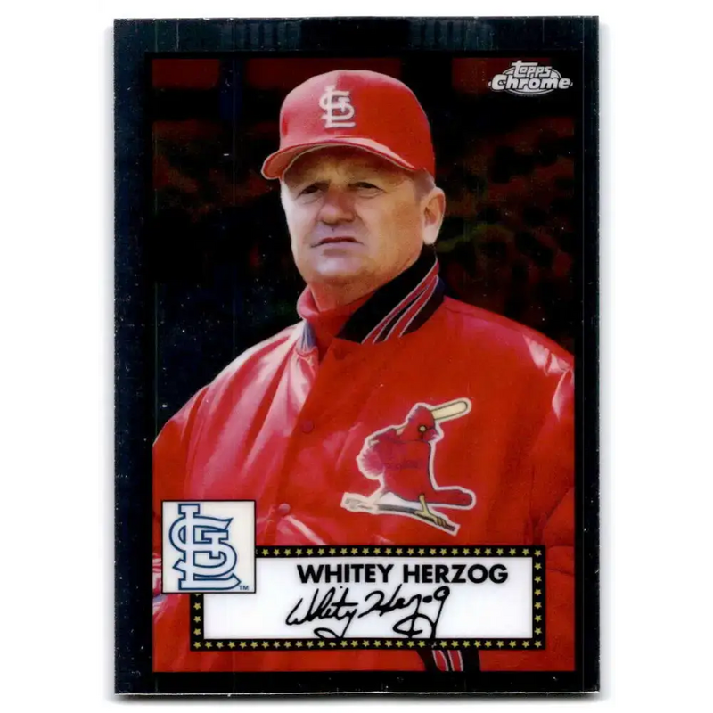 2021 Topps Chrome Platinum Anniversary #641 Whitey Herzog NM-MT St. Louis Cardinals Baseball Card - Baseball Card Single