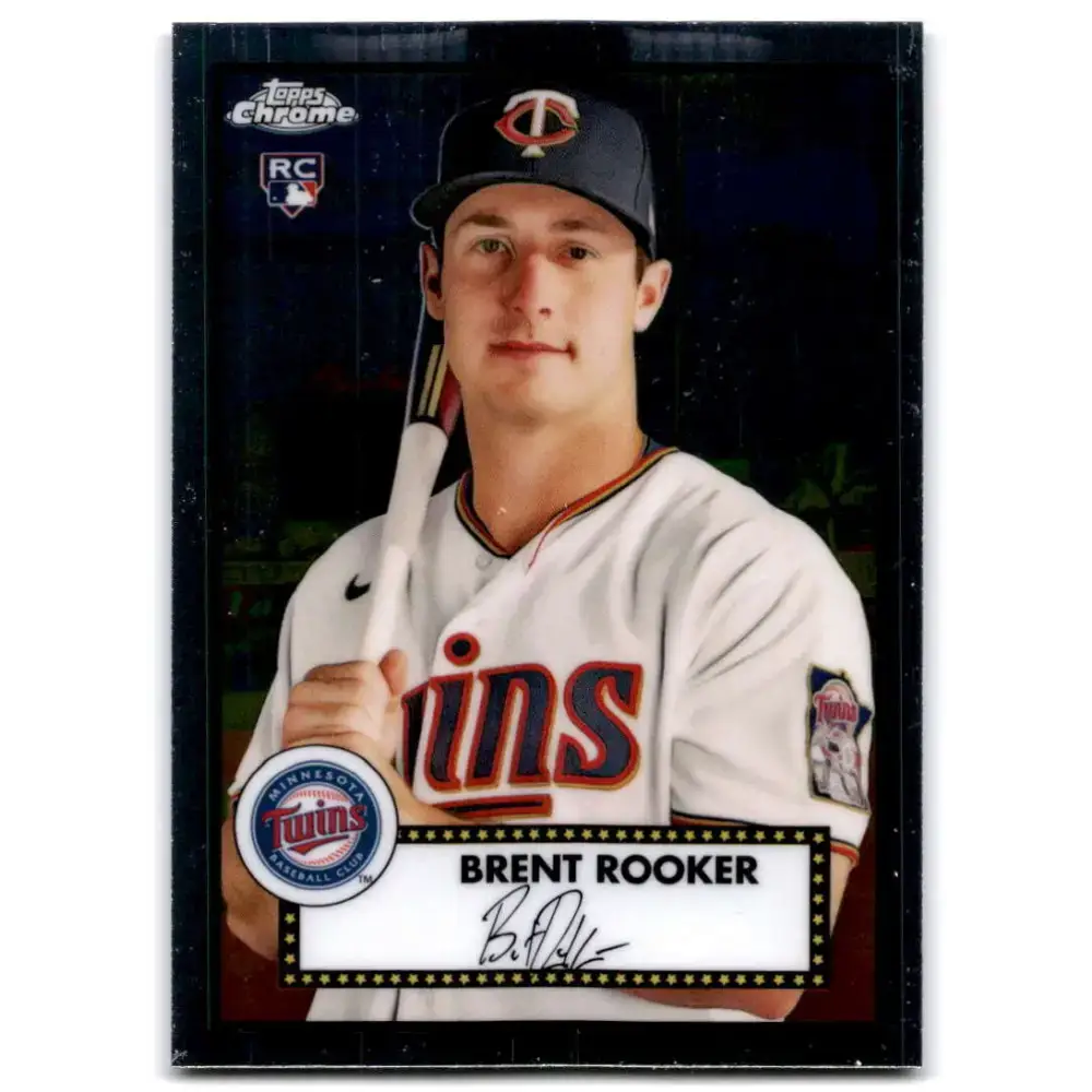2021 Topps Chrome Platinum Anniversary #65 Brent Rooker NM-MT RC Rookie Minnesota Twins Baseball Card - Baseball Card