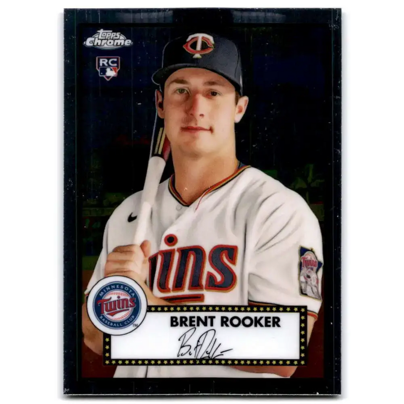 2021 Topps Chrome Platinum Anniversary #65 Brent Rooker NM-MT RC Rookie Minnesota Twins Baseball Card - Baseball Card