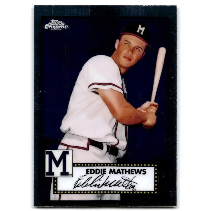 2021 Topps Chrome Platinum Anniversary #654 Eddie Mathews NM-MT Milwaukee Braves Baseball Card - Baseball Card Single