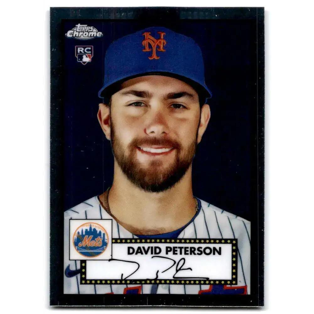 2021 Topps Chrome Platinum Anniversary #67 David Peterson NM-MT RC Rookie New York Mets Baseball Card - Baseball Card
