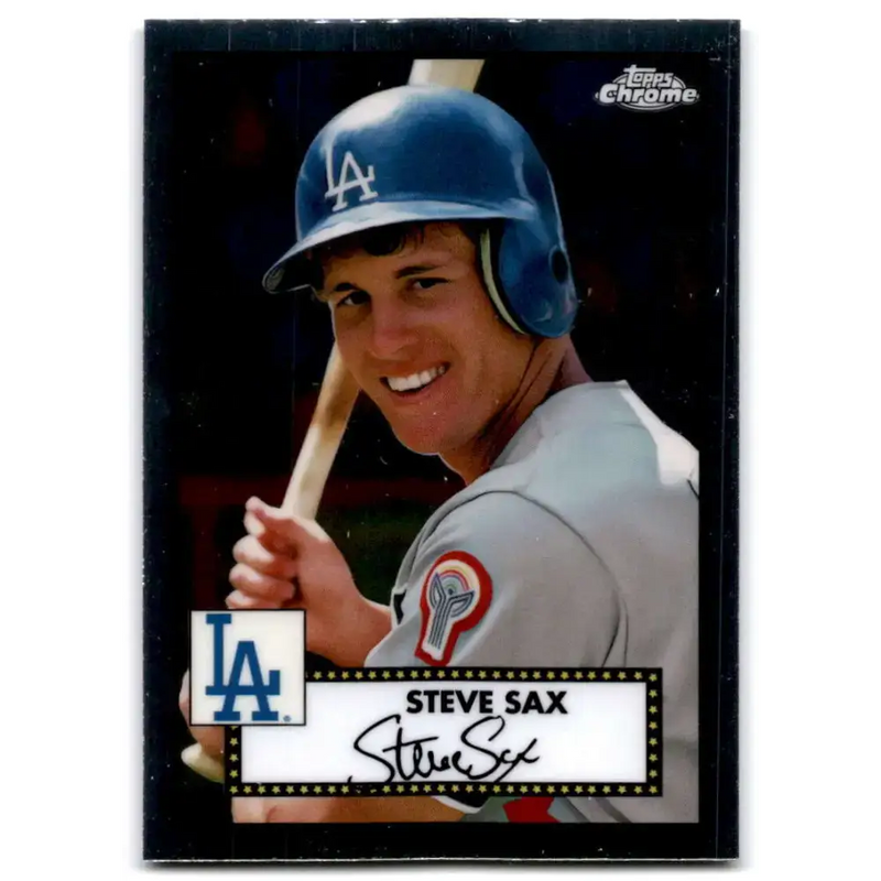 2021 Topps Chrome Platinum Anniversary #690 Steve Sax NM-MT Los Angeles Dodgers Baseball Card - Baseball Card Single