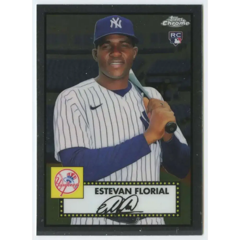 2021 Topps Chrome Platinum Anniversary #71 Estevan Florial NM-MT RC Rookie New York Yankees Baseball Card - Baseball