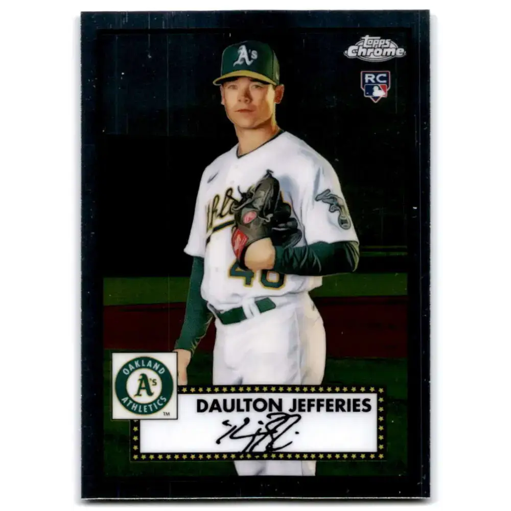 2021 Topps Chrome Platinum Anniversary #72 Daulton Jefferies NM-MT RC Rookie Oakland Athletics Baseball Card - Baseball