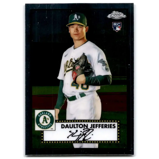 2021 Topps Chrome Platinum Anniversary #72 Daulton Jefferies NM-MT RC Rookie Oakland Athletics Baseball Card - Baseball