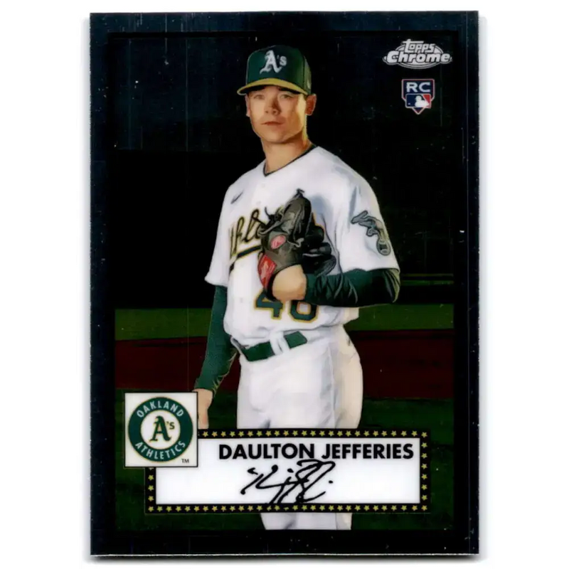 2021 Topps Chrome Platinum Anniversary #72 Daulton Jefferies NM-MT RC Rookie Oakland Athletics Baseball Card - Baseball