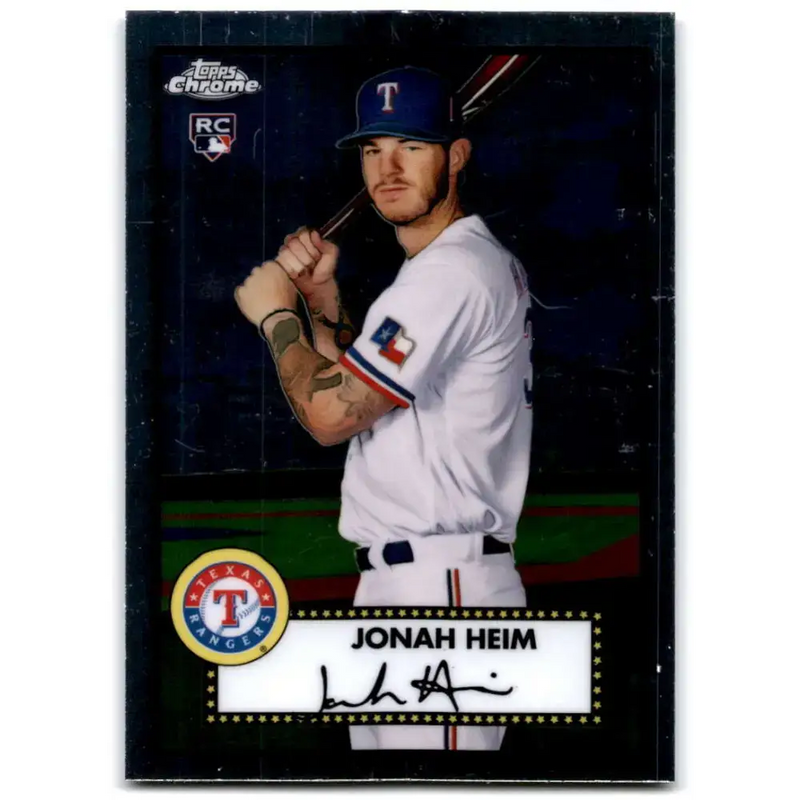 2021 Topps Chrome Platinum Anniversary #73 Jonah Heim NM-MT RC Rookie Texas Rangers Baseball Card - Baseball Card Single