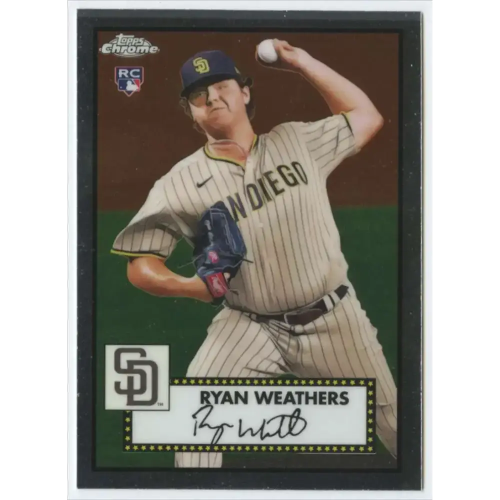 2021 Topps Chrome Platinum Anniversary #81 Ryan Weathers NM-MT RC Rookie San Diego Padres Baseball Card - Baseball Card