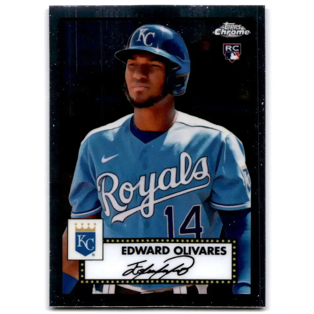 2021 Topps Chrome Platinum Anniversary #85 Edward Olivares NM-MT RC Rookie Kansas City Royals Baseball Card - Baseball