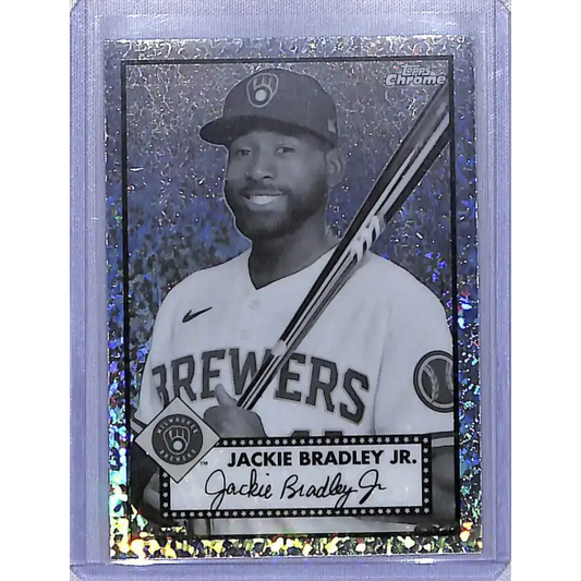 2021 Topps Chrome Platinum Anniversary Refractor Black/White Mini Diamonds #147 Jackie Bradley Jr. NM-MT - Baseball
