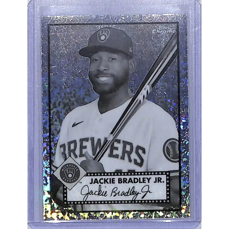 2021 Topps Chrome Platinum Anniversary Refractor Black/White Mini Diamonds #147 Jackie Bradley Jr. NM-MT - Baseball