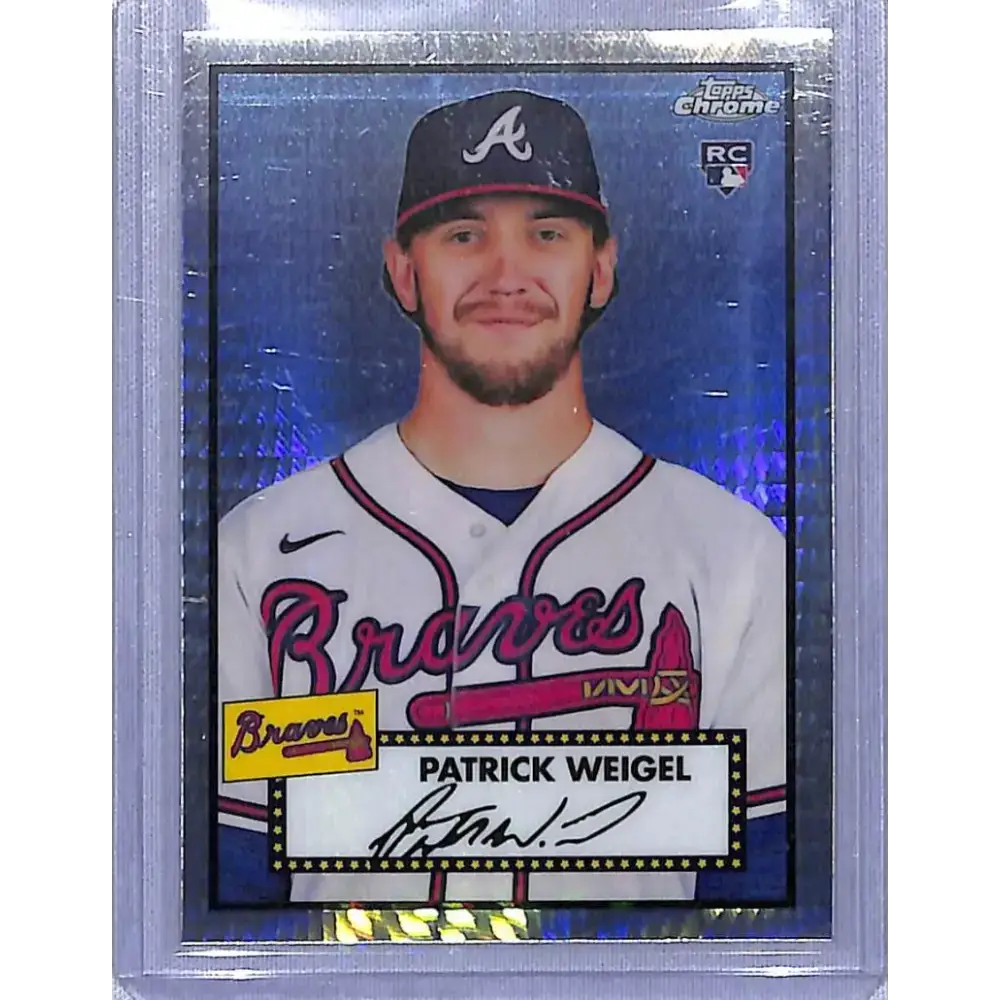 2021 Topps Chrome Platinum Anniversary Refractor Prism #105 Patrick Weigel NM-MT RC Rookie Atlanta Braves - Baseball