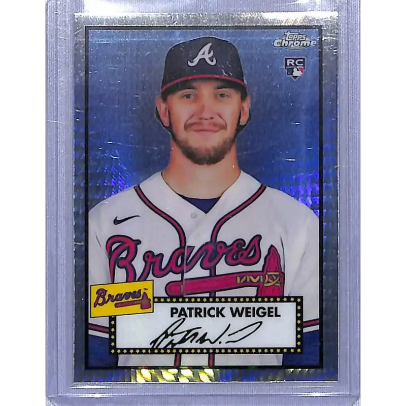 2021 Topps Chrome Platinum Anniversary Refractor Prism #105 Patrick Weigel NM-MT RC Rookie Atlanta Braves - Baseball