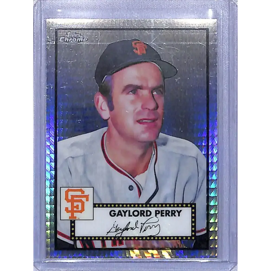 2021 Topps Chrome Platinum Anniversary Refractor Prism #557 Gaylord Perry NM-MT San Francisco Giants - Baseball Card