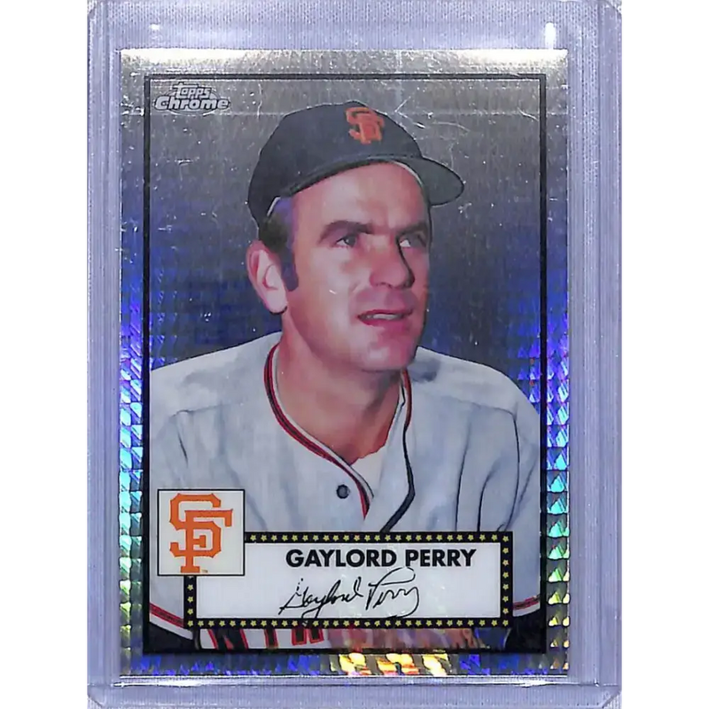 2021 Topps Chrome Platinum Anniversary Refractor Prism #557 Gaylord Perry NM-MT San Francisco Giants - Baseball Card