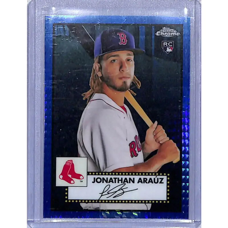 2021 Topps Chrome Platinum Anniversary Refractor Prism Blue #130 Jonathan Arauz NM-MT RC Rookie Boston Red Sox