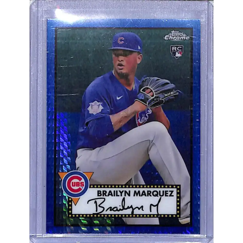 2021 Topps Chrome Platinum Anniversary Refractor Prism Blue #30 Brailyn Marquez NM-MT RC Rookie Chicago Cubs - Baseball