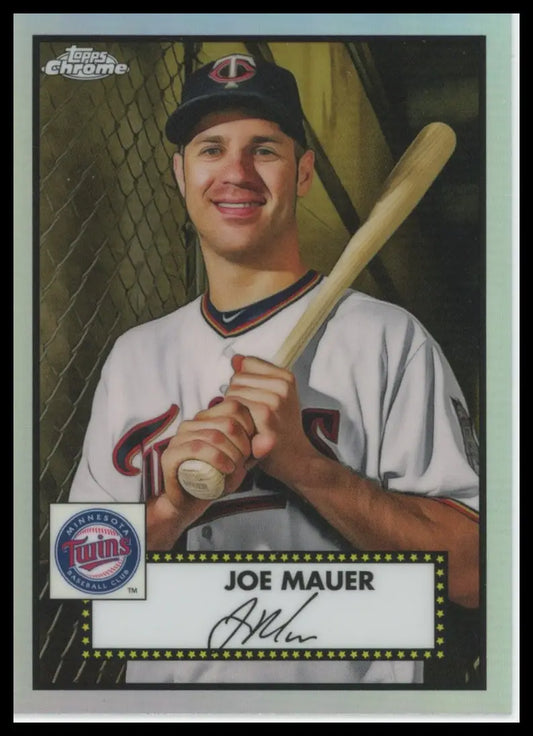 2021 Topps Chrome Platinum Anniversary - Refractors Joe Mauer 528 Twins NM - Baseball Card Single